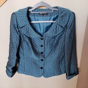 Jones New York Teal Tailored Jacket Size 6